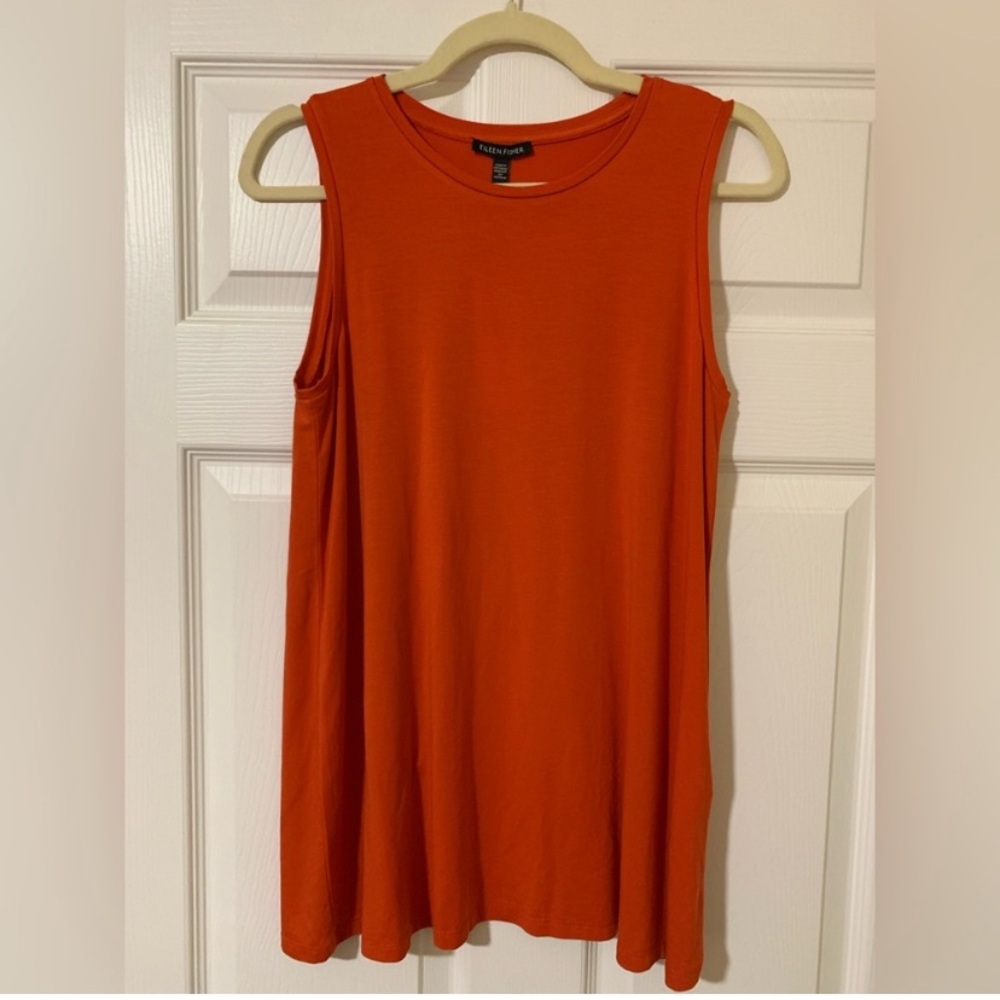 NWT EILEEN FISHER  Sleeveless Jersey Crew Neck Tencel Lightweight Top Sz XS &‎ L